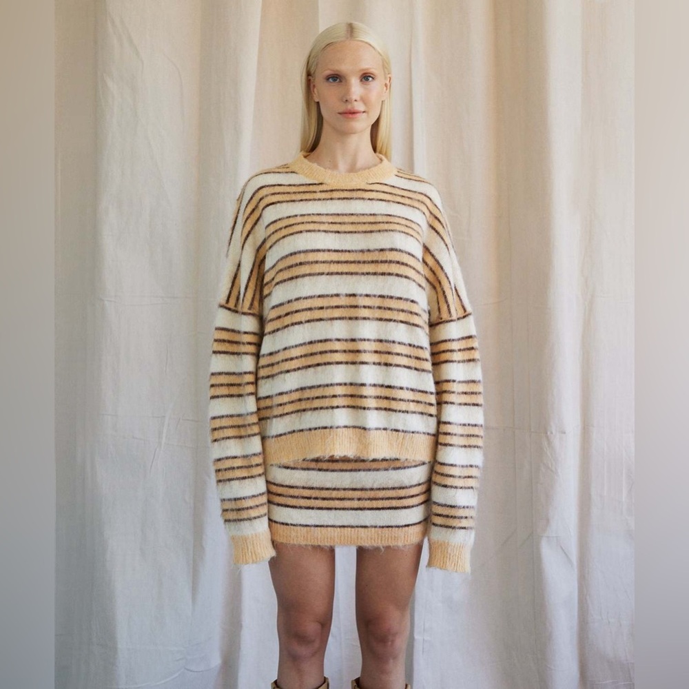 COPY - Boheme Goods Striped Oversized Sweater Mini skirt set